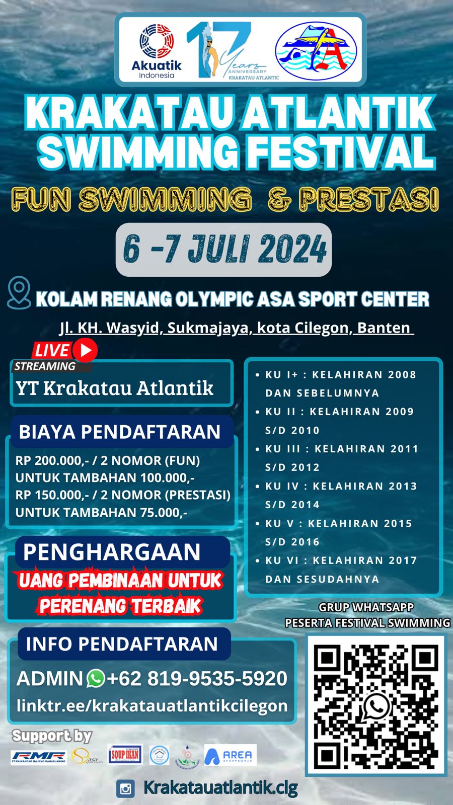 Prestasi Krakatau Atlantik Swimming Festival